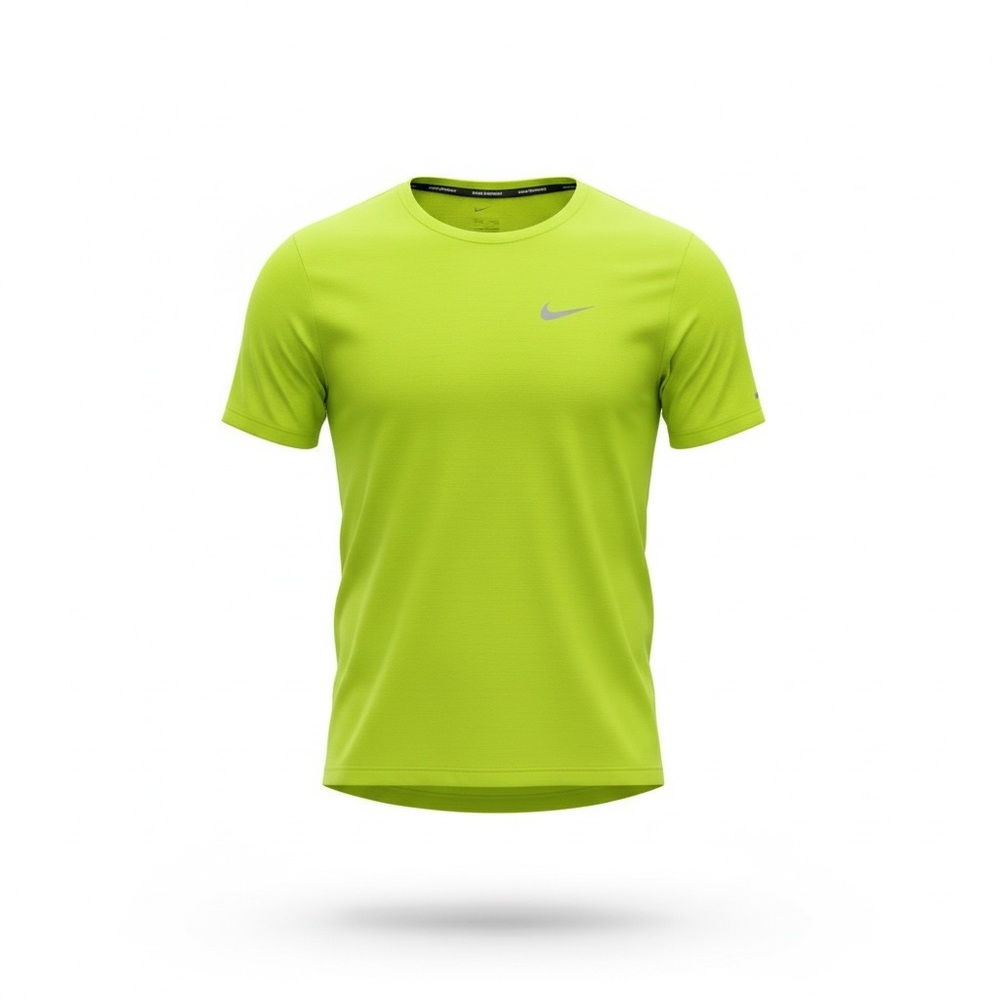 Nike Running Dri-FIT Neon Yellow Tee Men’s Small Athletic Shirt